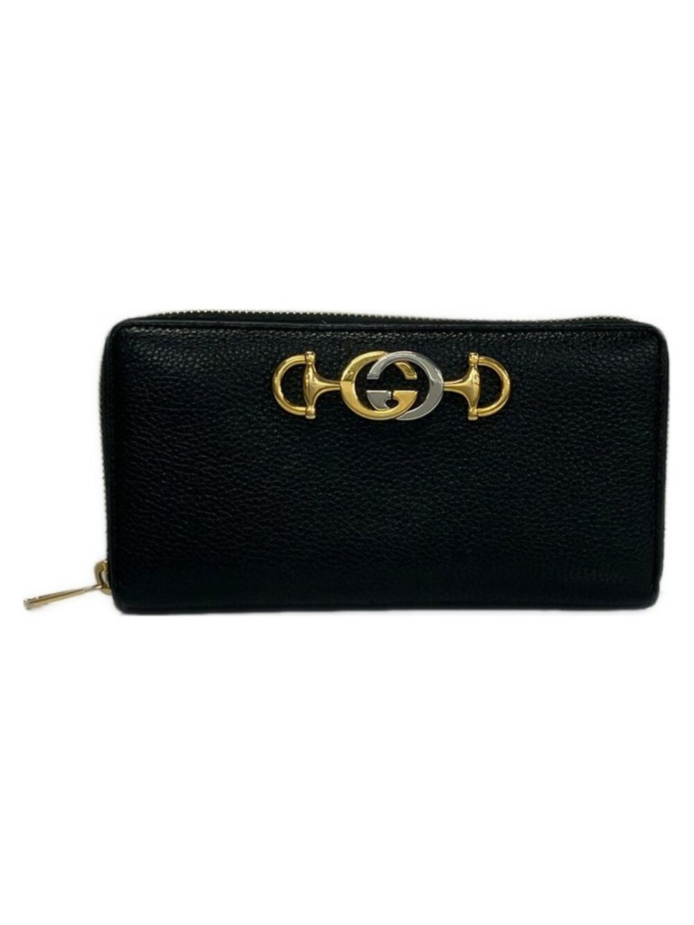 Gucci Wallet Zumi Black Zip Around Leather